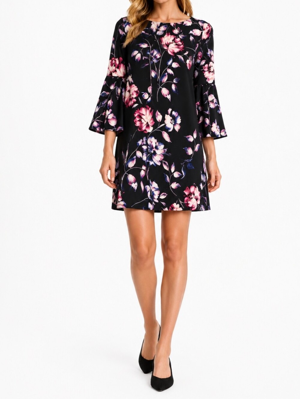 Eliza j floral midi Floral Bell Sleeve Romantic Elegant Chic S6 Dress